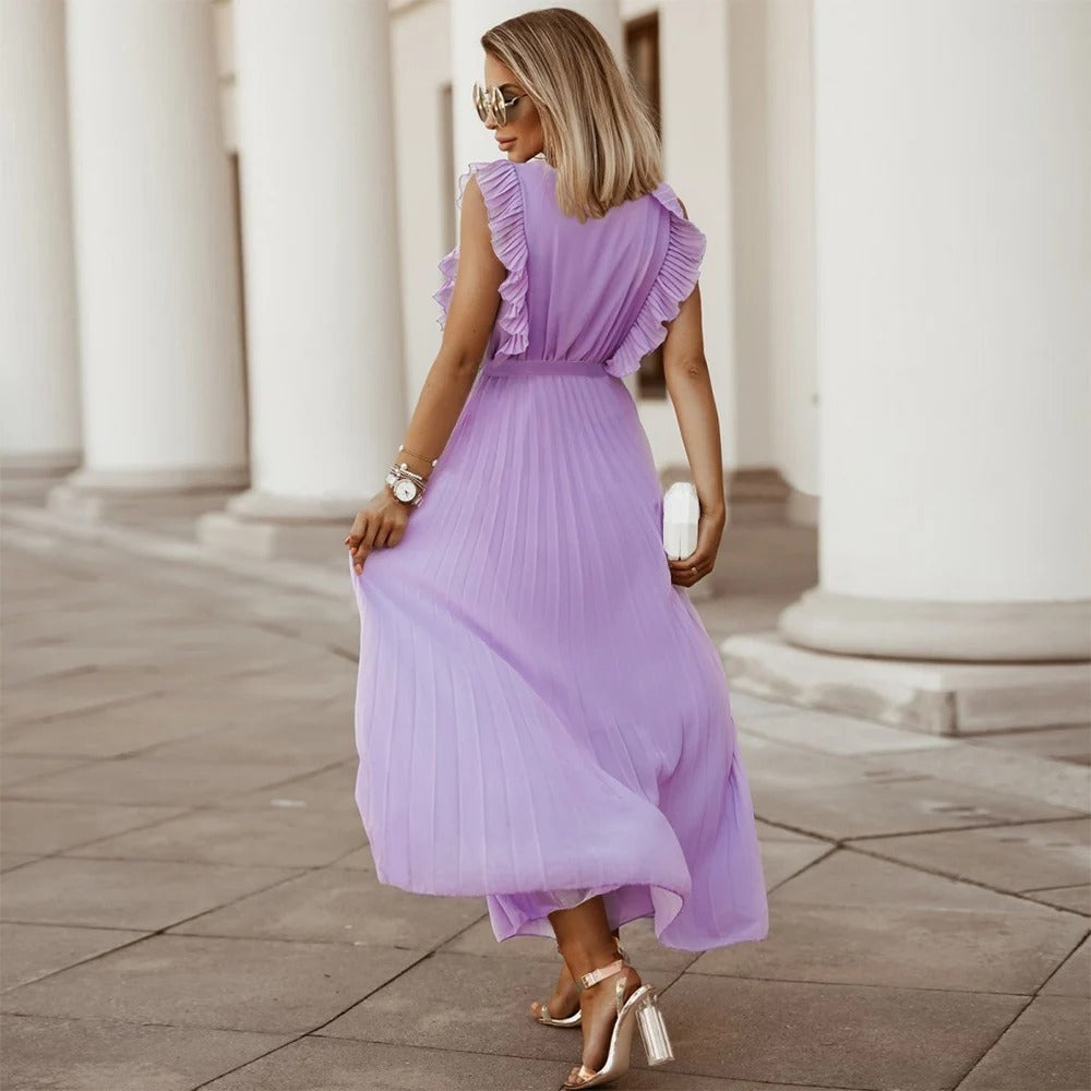 Graceflow Ruffled Chiffon Maxi