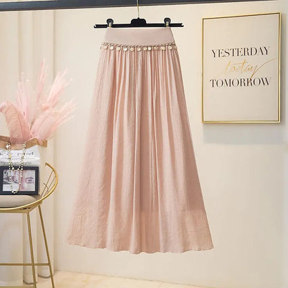 Bohemian Grace High-Waist Maxi Skirt