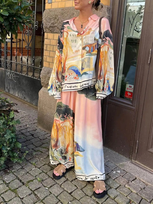 Printed Chic 2-Piece Suit