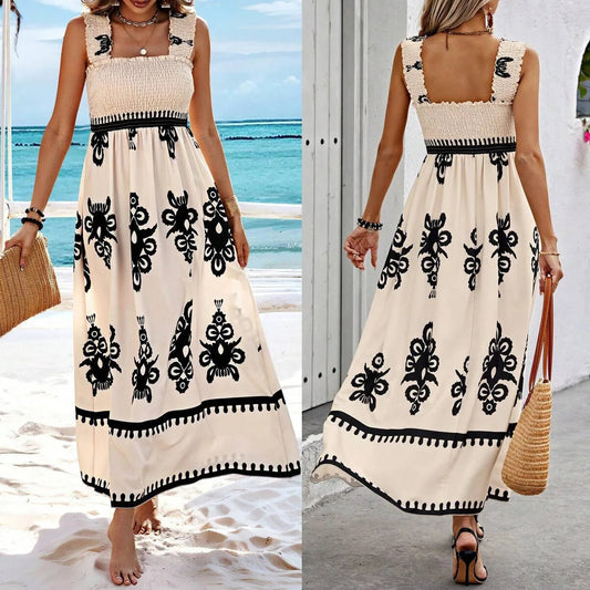 Sunlit Breeze Backless Dress