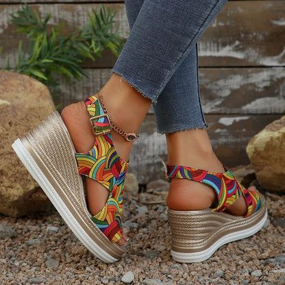 Hemp Rope Wedge Sandals