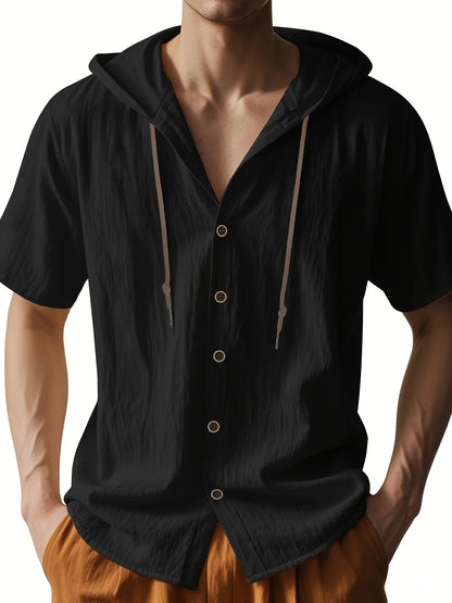 Lightweight Linen Hooded Summer Shirt