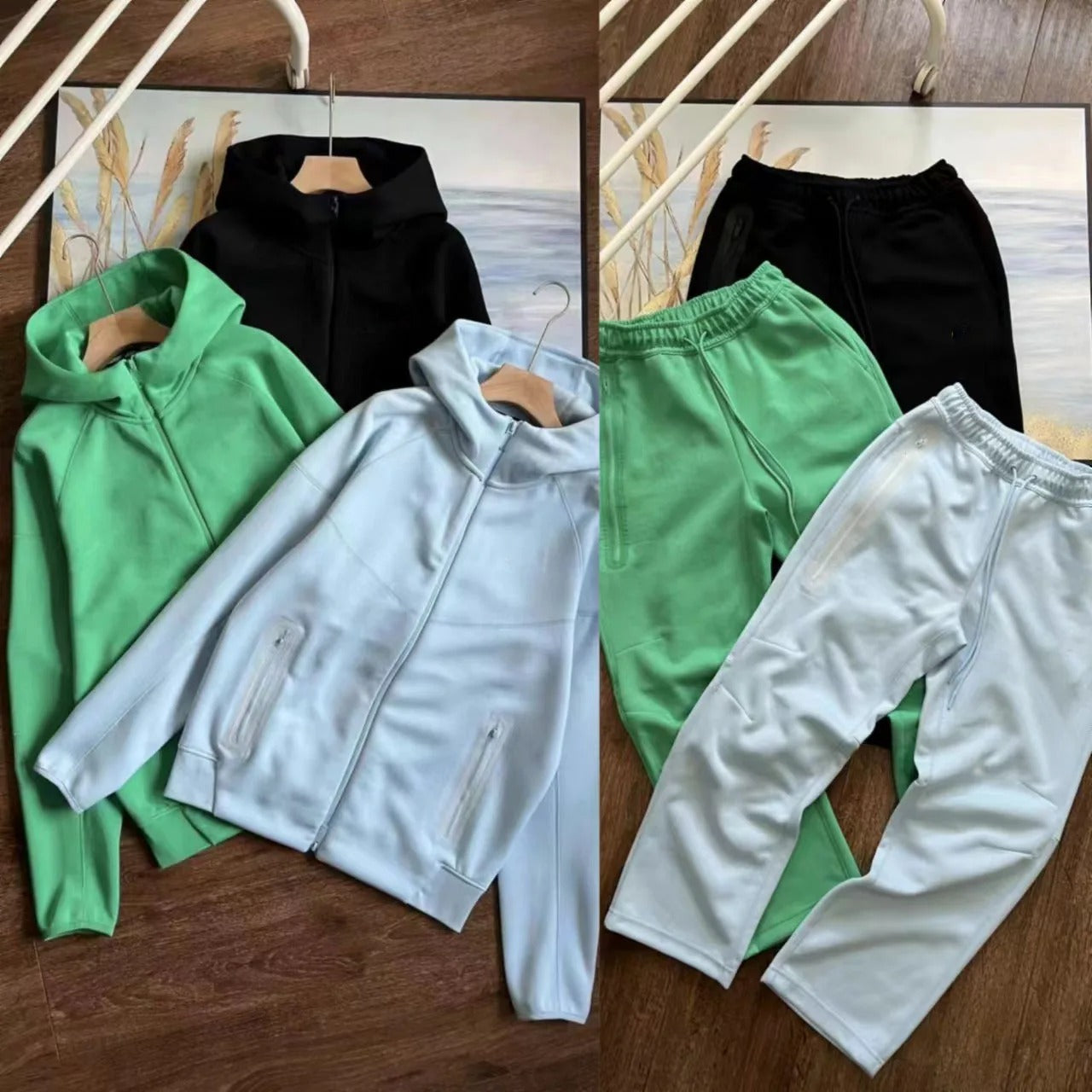 Casual Sports Hooded Jacket And Sweatpants