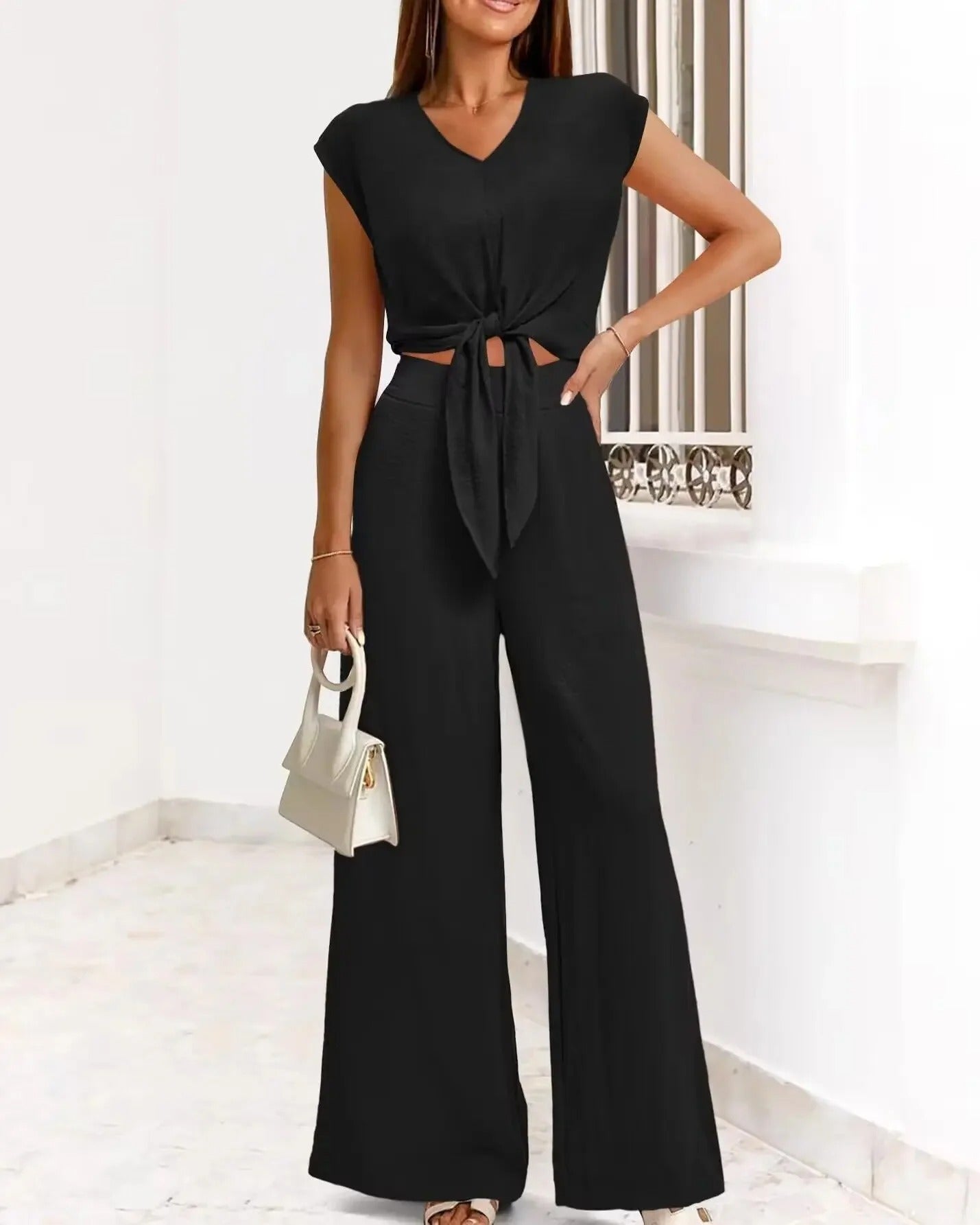Women's Summer Belted 2-Piece Set