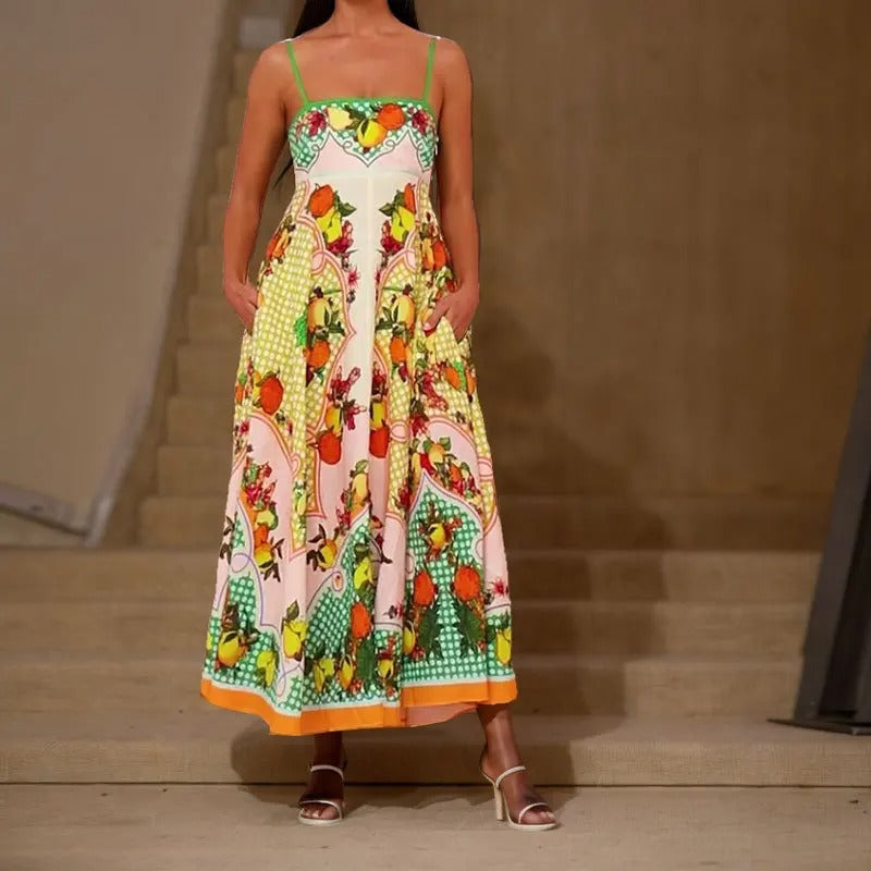 Wanderlust Vibes Pleated Summer Dress