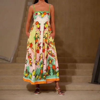 Wanderlust Vibes Pleated Summer Dress
