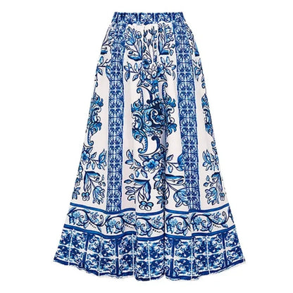Flaxmaker Vintage Printed Swimsuit and Sarong