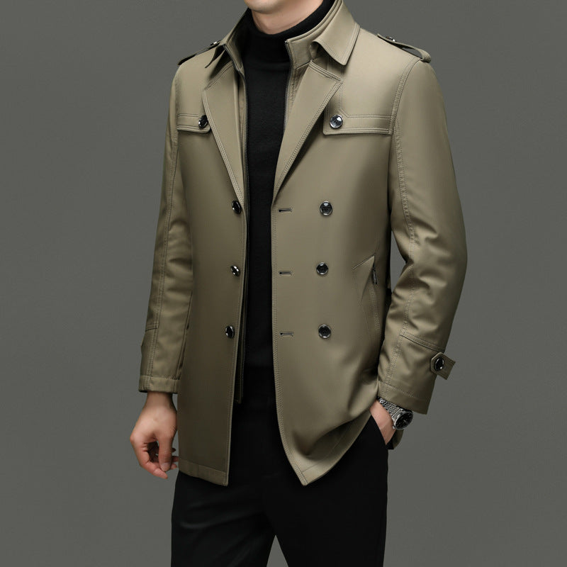 Men's Mid-length Detachable Liner Coat