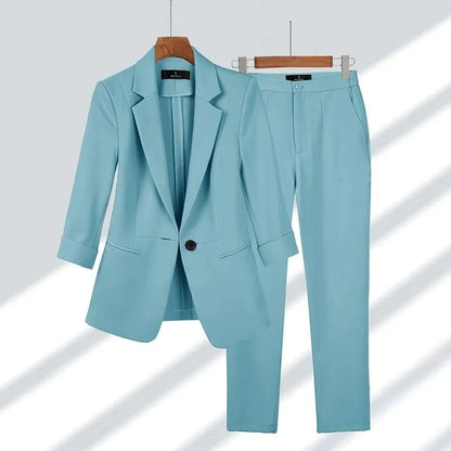 Korean Chic Elegant 2-Piece Suit