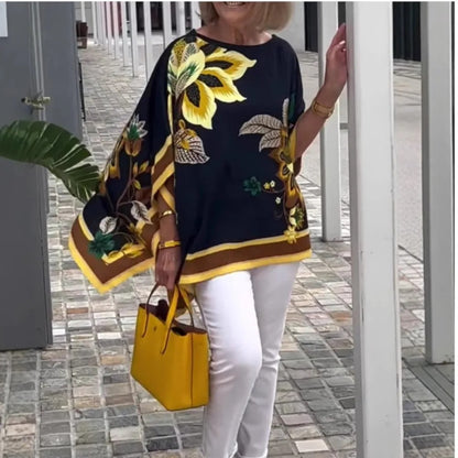 Retro Beauty Loose Elegance Pullover