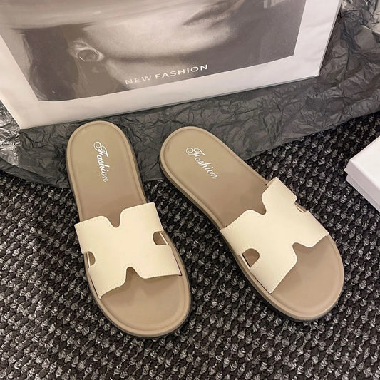Retro Korean Style Soft Slip-On Sandals