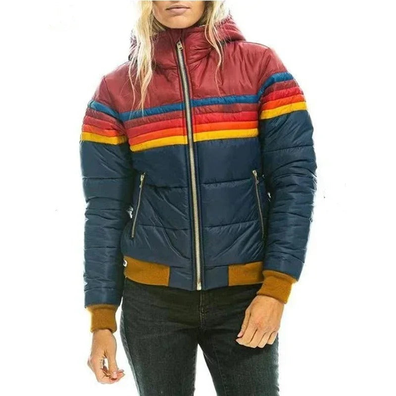 Cozy Bloom  Printed Hooded Cotton Jacket
