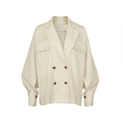 Air Layer Luxe Oversized Linen Blazer Coat
