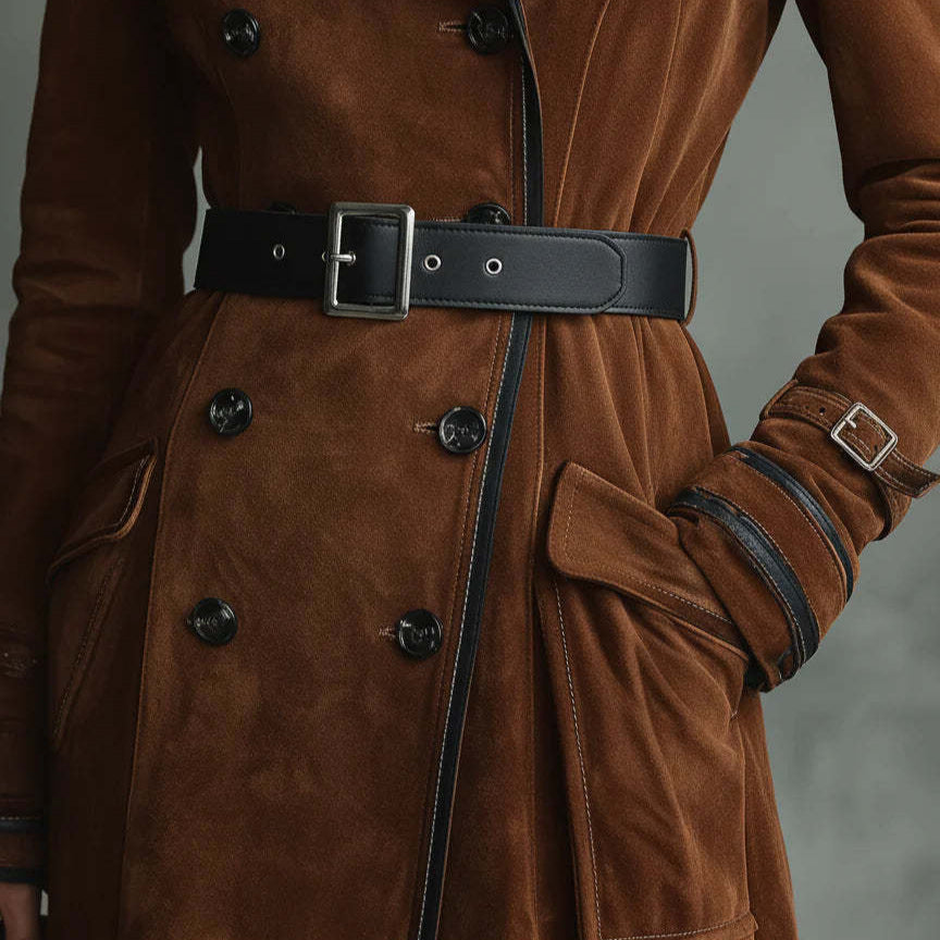 Women’s Fall & Winter Western-Style Suede Long Coat