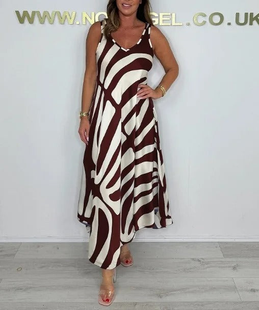 Sun-Kissed Loose Fit A-Line Dress