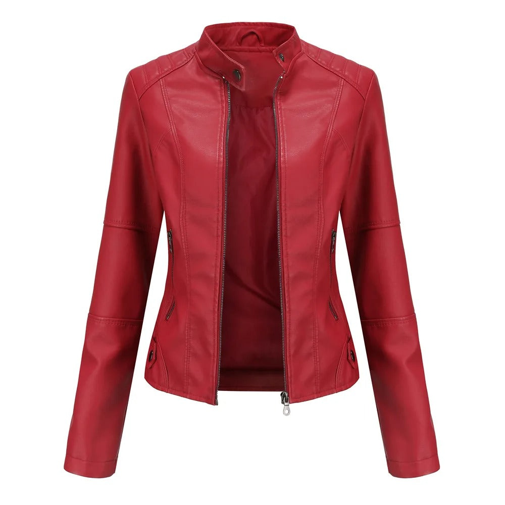 Vero Edge Slim Fit Leather Motorcycle Jacket