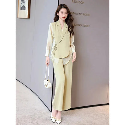 Spring Breeze Striped Two-Piece Suit