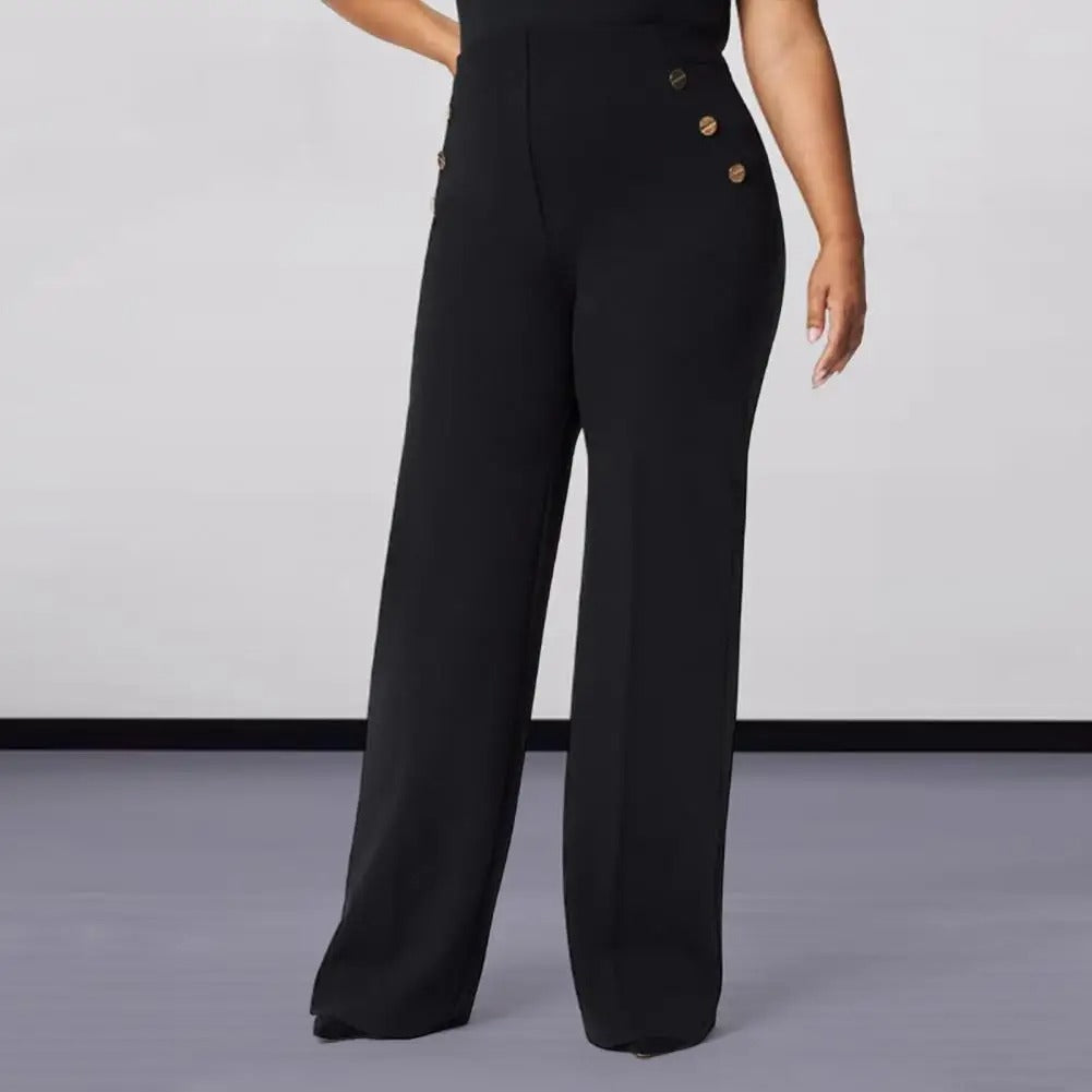 Sophisticated Slim Fit Wide Leg Pants