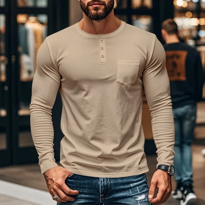 Slim Fit Crew Neck Long Sleeve Tee