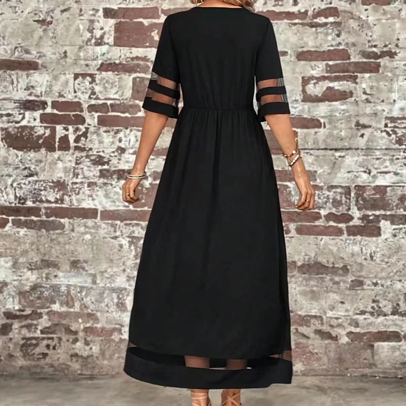Vintage Mesh Patchwork Summer Dress