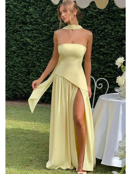 Midnight Charm Strapless Party Dress