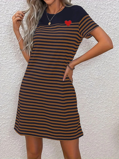 Modern Black & White Knit Dress