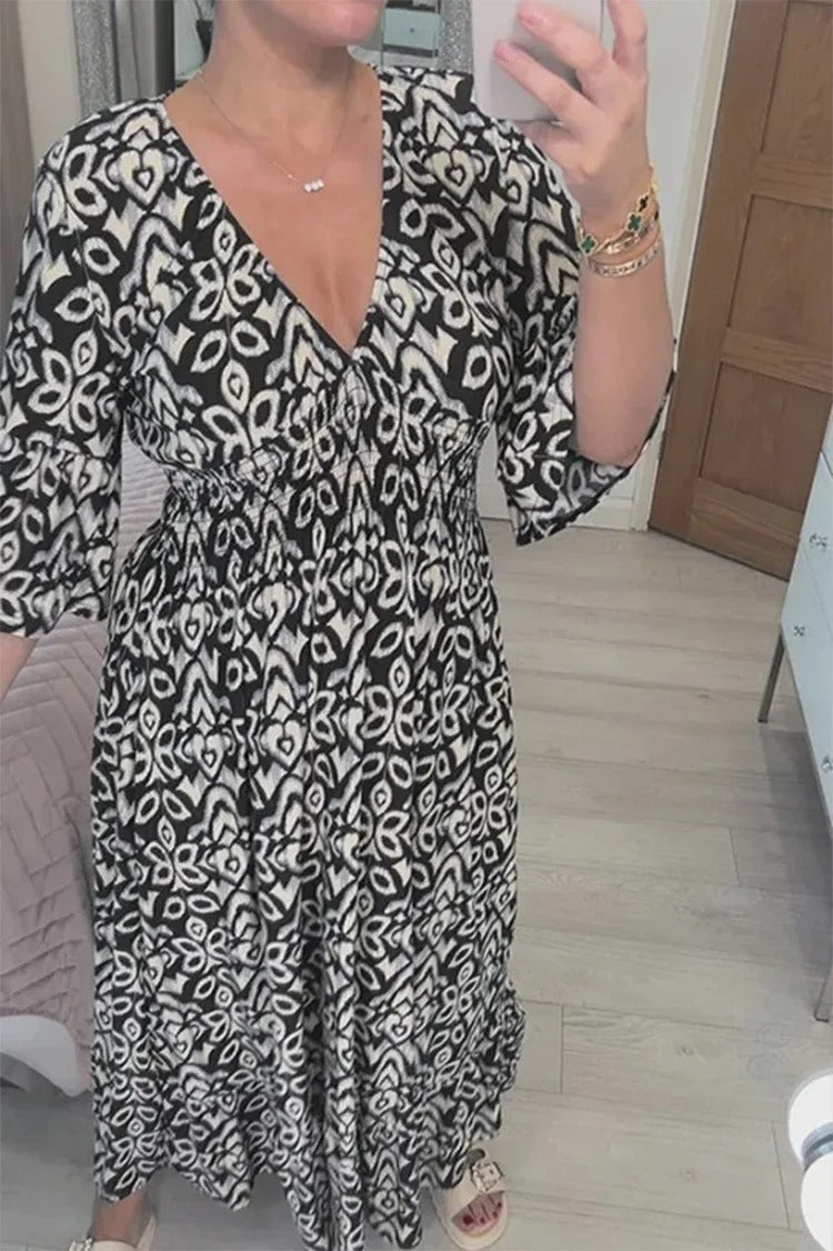 Effortless Boho Chic Floral Wrap Dress