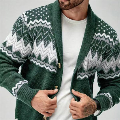 Long-Sleeve Knitted Cardigan Coat Sweater