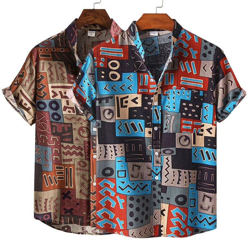 Boho Geometric Beach Shirt