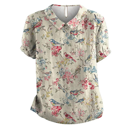 Artistic Flower Vintage Tee