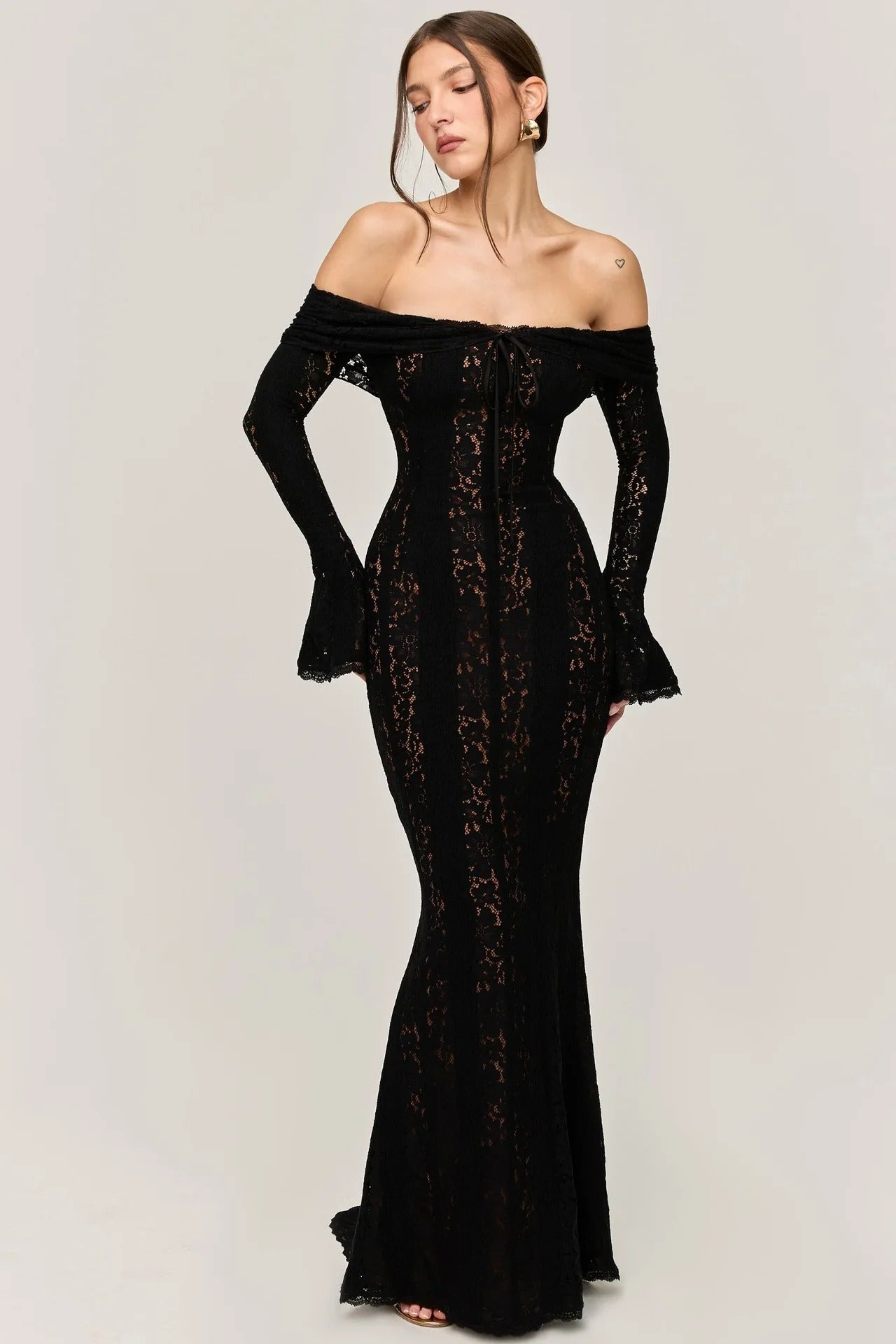 Lace Blossom Midi Dress