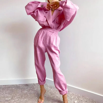 Air Layer Luxe Oversized Linen Blazer Coat