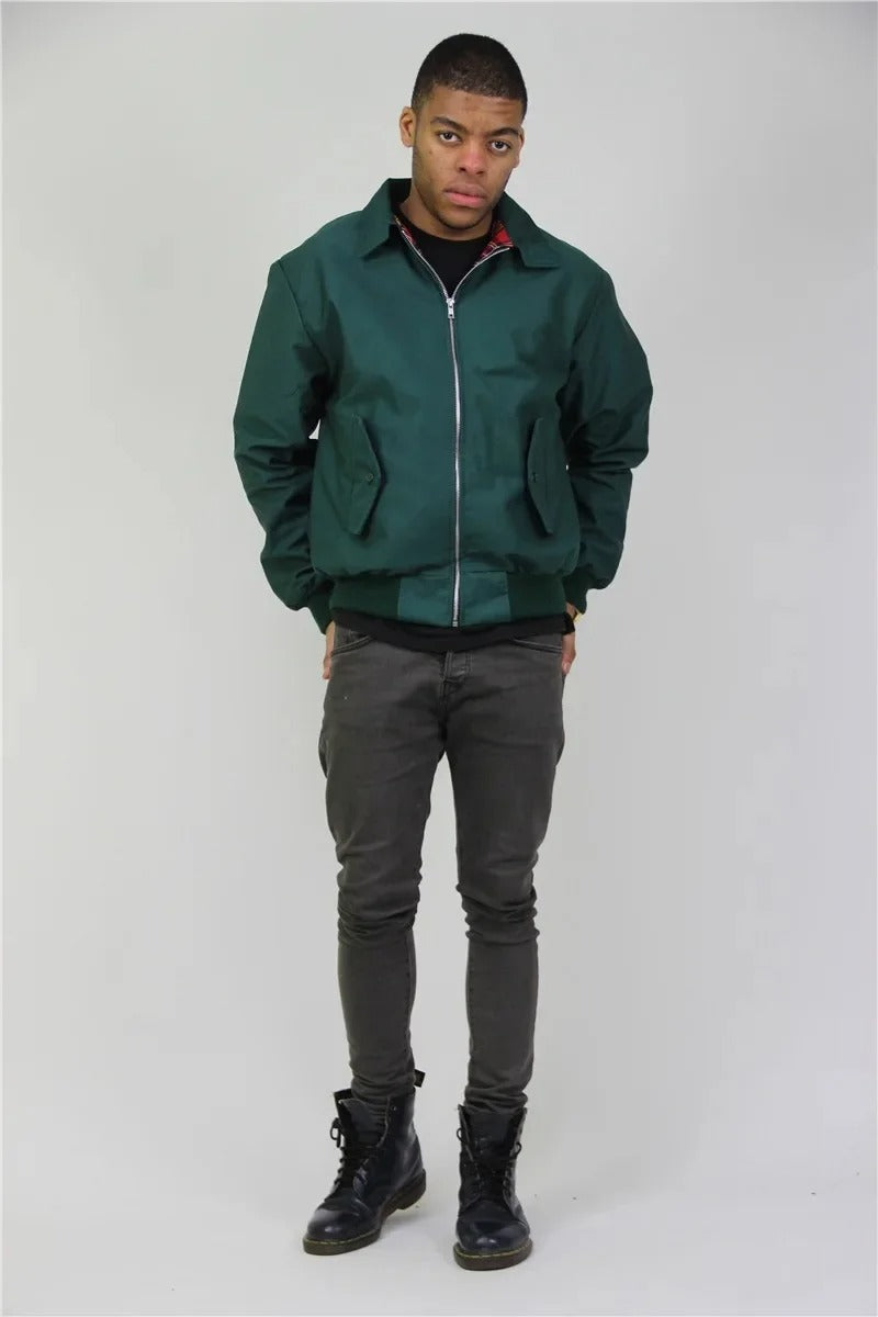 Sleek Stand Collar Windbreaker for Men