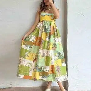 Wanderlust Vibes Pleated Summer Dress