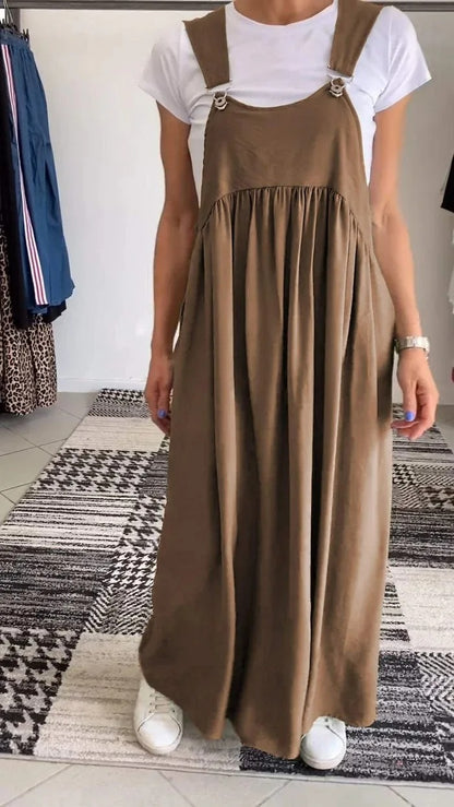 Flowy Linen Sleeveless Dress & Skirt