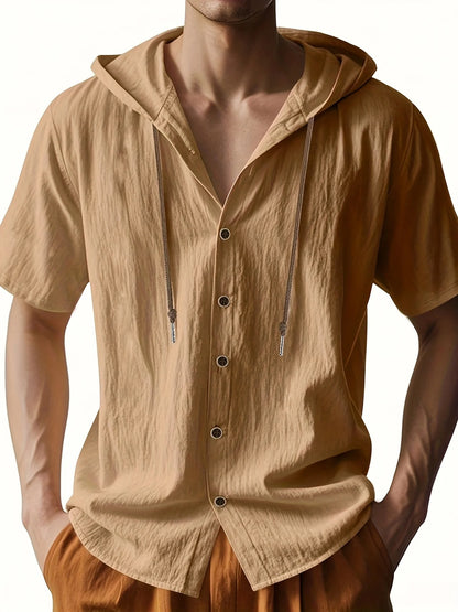 Lightweight Linen Hooded Summer Shirt