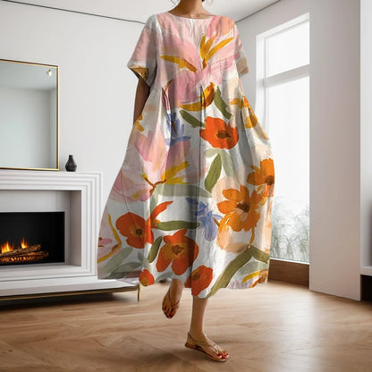 Boho Bloom Oversized Flowy Dress