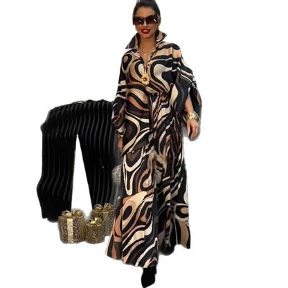 Elegant Printed Top & Wide-Leg Set