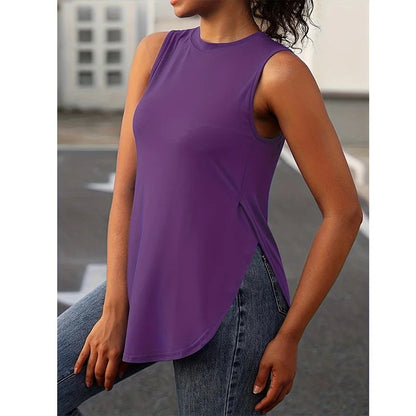 Sleeveless Round Neck Top