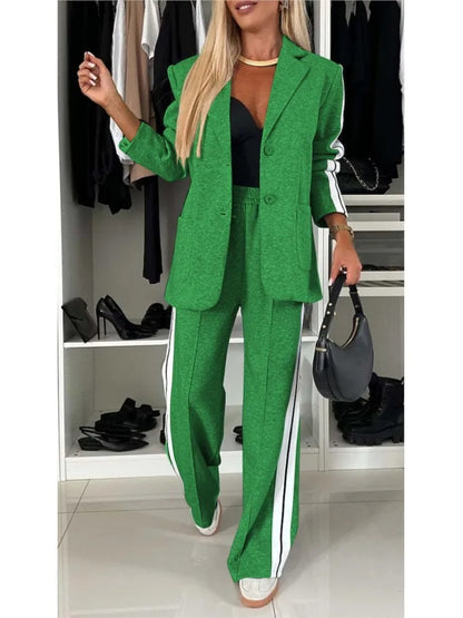 Stylish Blazer Two-Piece Suit Set