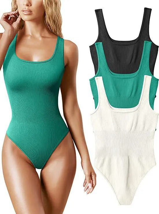GlowFit U-Collar Slim Bodysuit