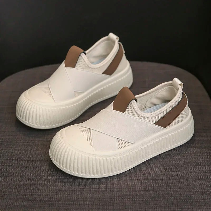 Platform Mesh Slip-On Sneakers