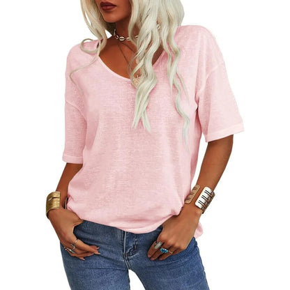 Viva Vibe Women's V-Neck Summer Tee