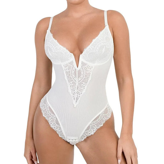 SculptLace V-Neck Bodysuit