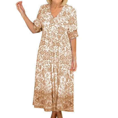 Floral Boho Wrap Maxi Dress