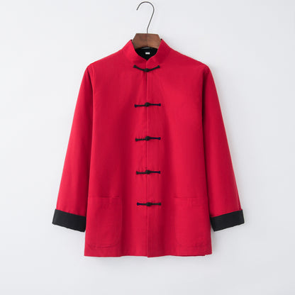 Elegant Hanfu Lay Buddhist Winter Shirt Coat