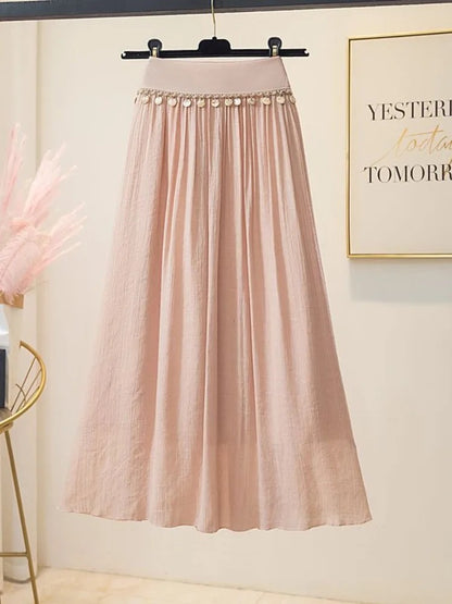 Bohemian Grace High-Waist Maxi Skirt