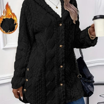 Long Jacket Winter Solid Color Long Sleeve Coat
