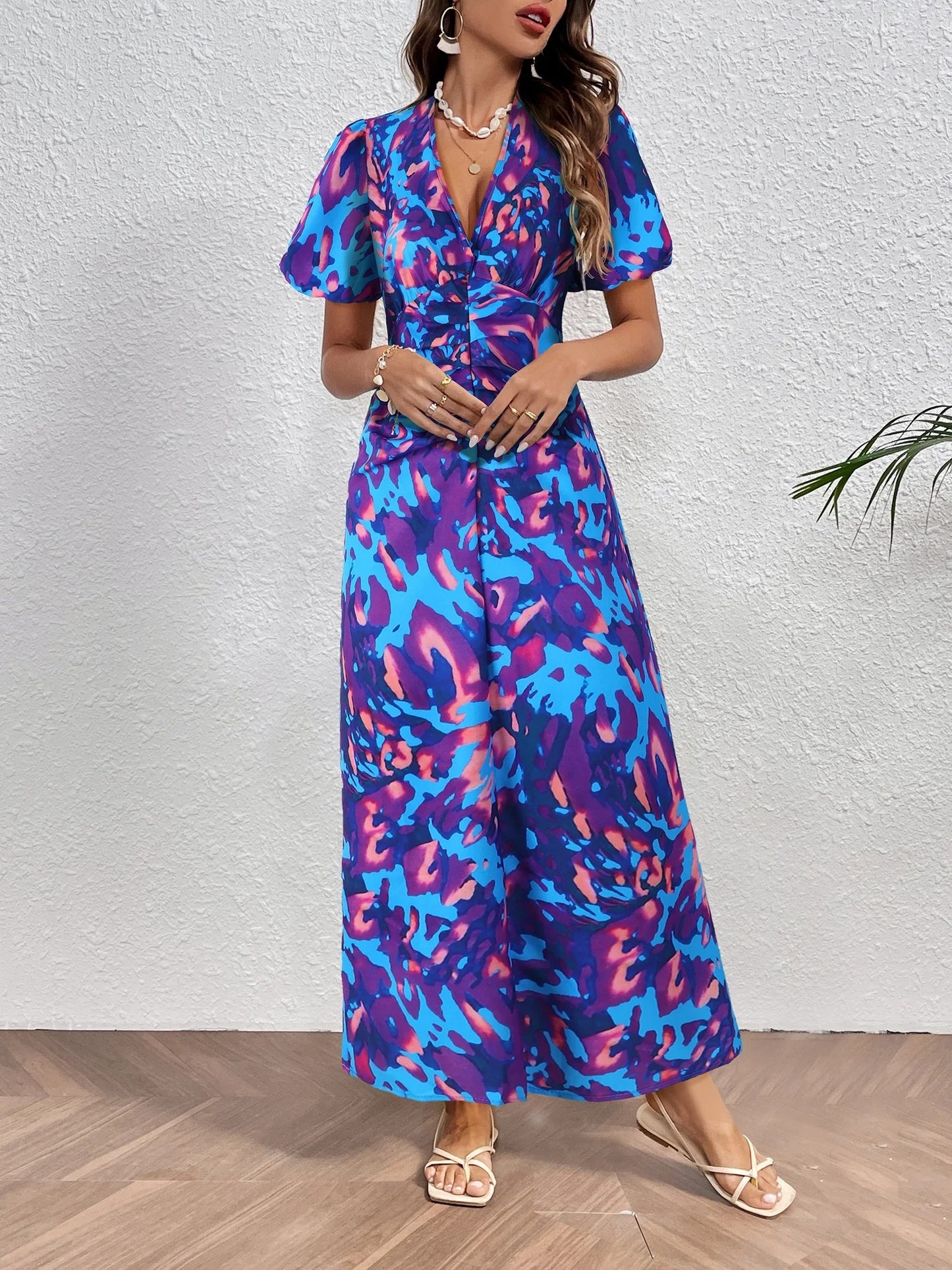 Sultry Elegance V-Neck Gown