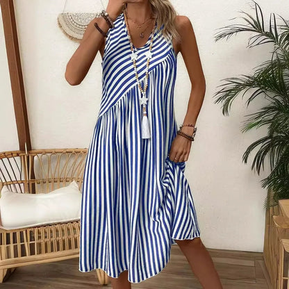 Chic Summer Casual Loose Stripe Dress
